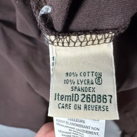 L.L. Bean Women's Perfect Fit Slim Straight Pull-On Jersey Pants Brown - Medium - Picture 8 of 9